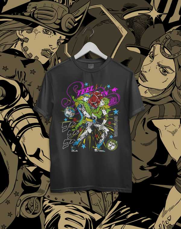 Polera Steel Ball Run - Gyro & Johnny Versace Pose