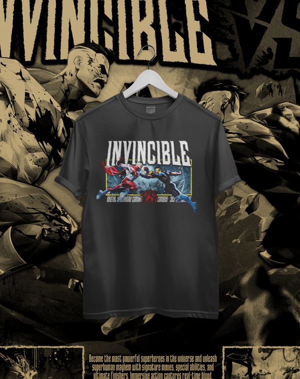 Polera Invincible VS - Omni-man vs Invincible | Frente y Espalda