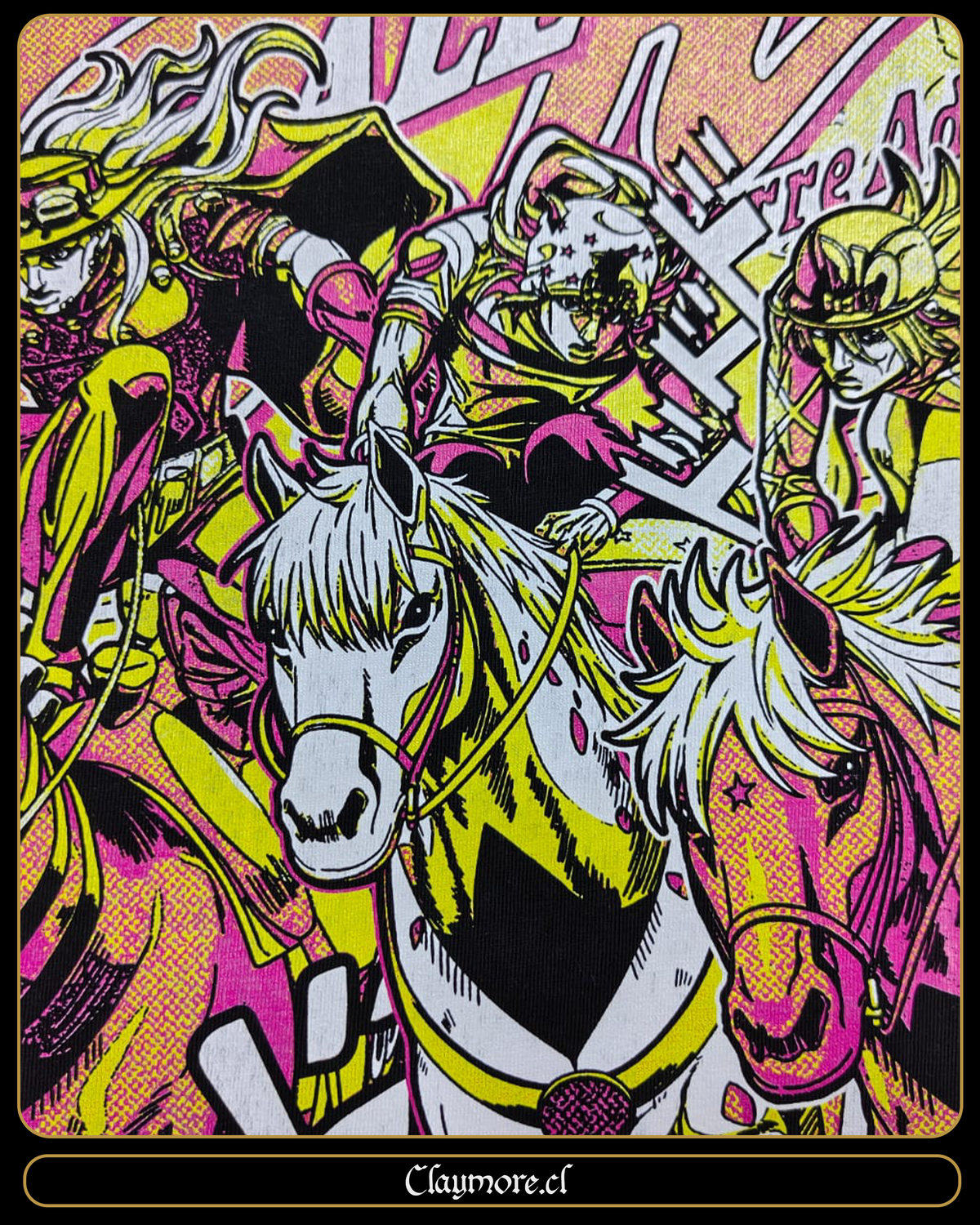 polera de jojo steel ball run gyro zeppeli diego brando johnny joestar