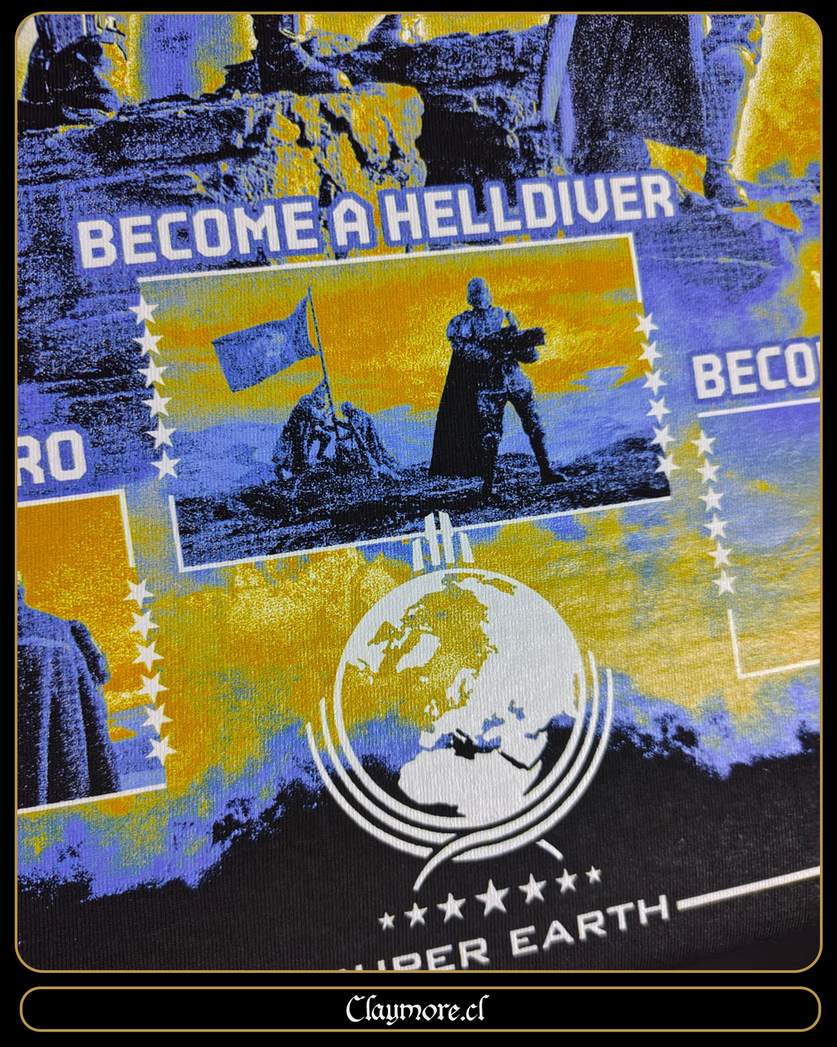 polera de helldivers 2 representando a la democracia, la libertad y la prosperidad 3
