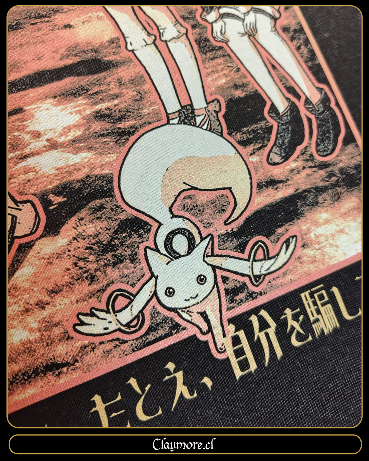 polera de puella magi madoka magika y todo el grupo de chicas magicas incluyendo el gato 1