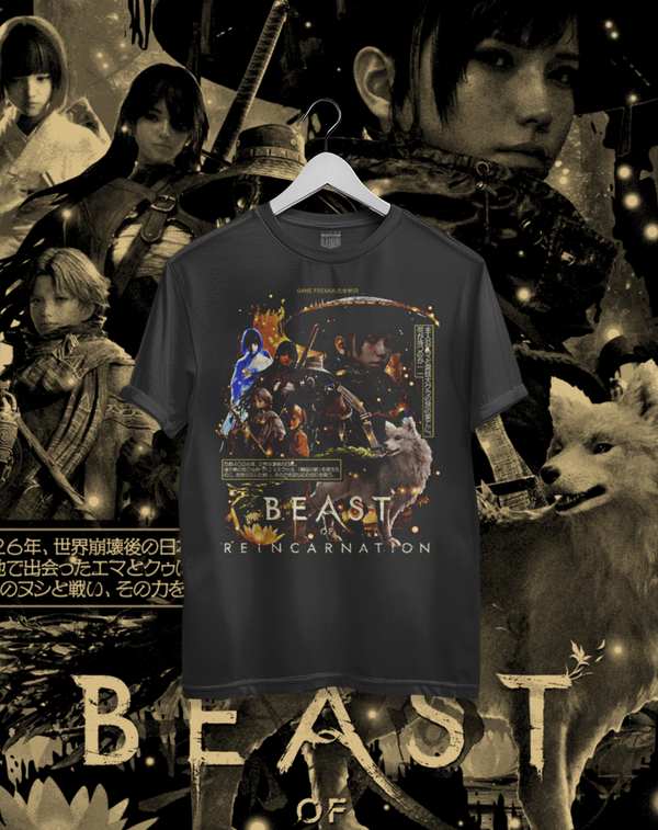 Polera negra Beast of Reincarnation - Beast of Reincarnation – estampado frontal