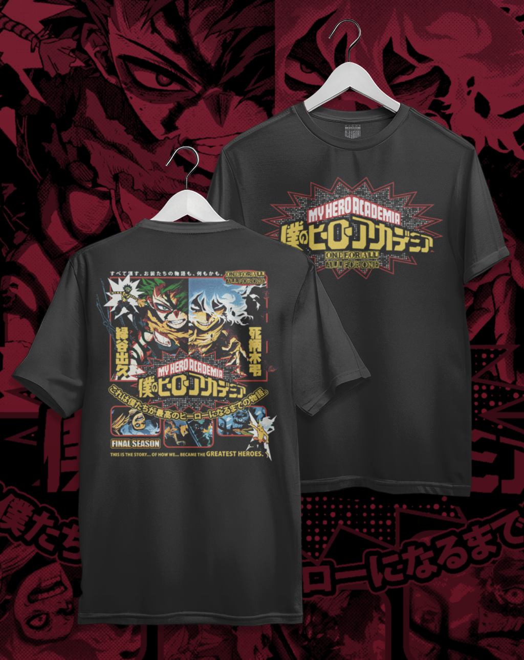 Polera Boku No Hero - One For All vs All For One