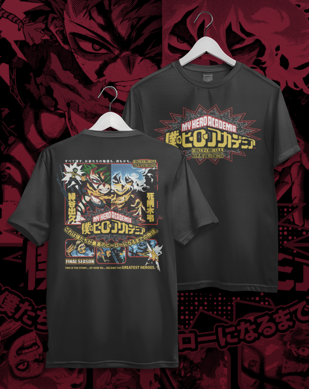 Polera Boku No Hero - One For All vs All For One