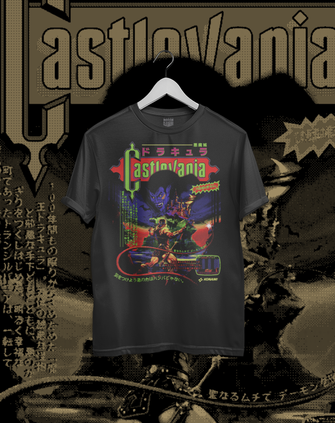 Polera Castlevania - Castlevania 1986 Japan Pixel
