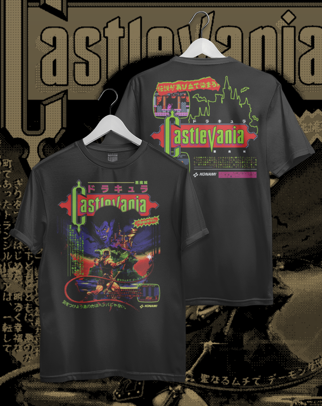 Polera Castlevania - Castlevania 1986 Japan Pixel