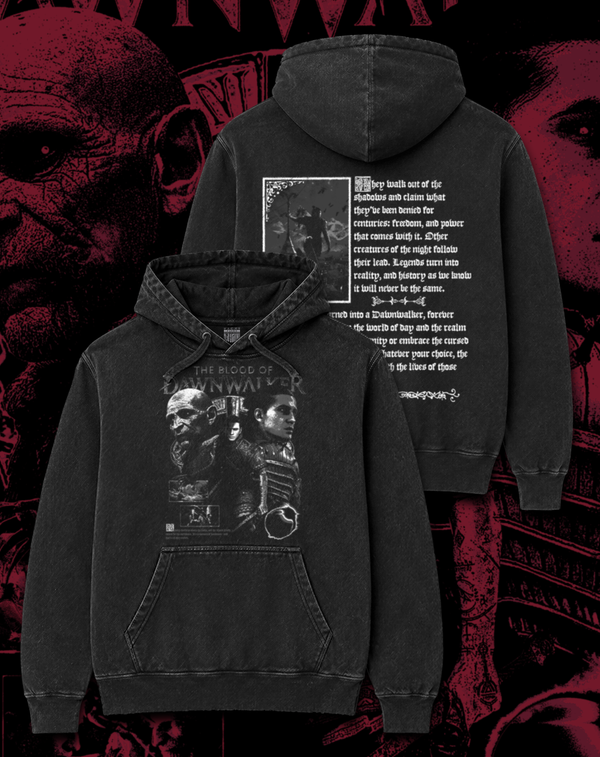 Polerón negro The Blood of the Dawnwalker - Caminante del Alba – estampado frontal y en la espalda