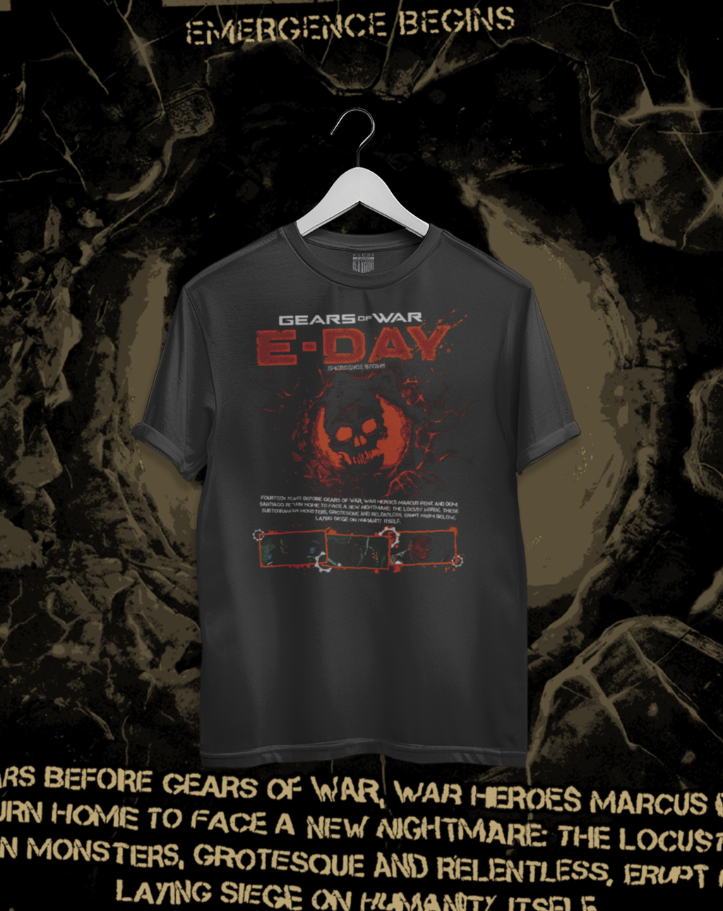 Polera Gears of War E-Day - Emergence Day
