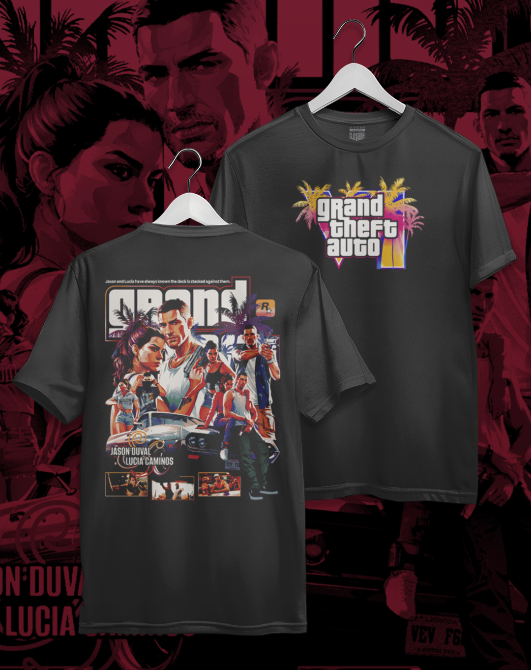 Polera Grand Theft Auto VI - GTA VI Jason & Lucia