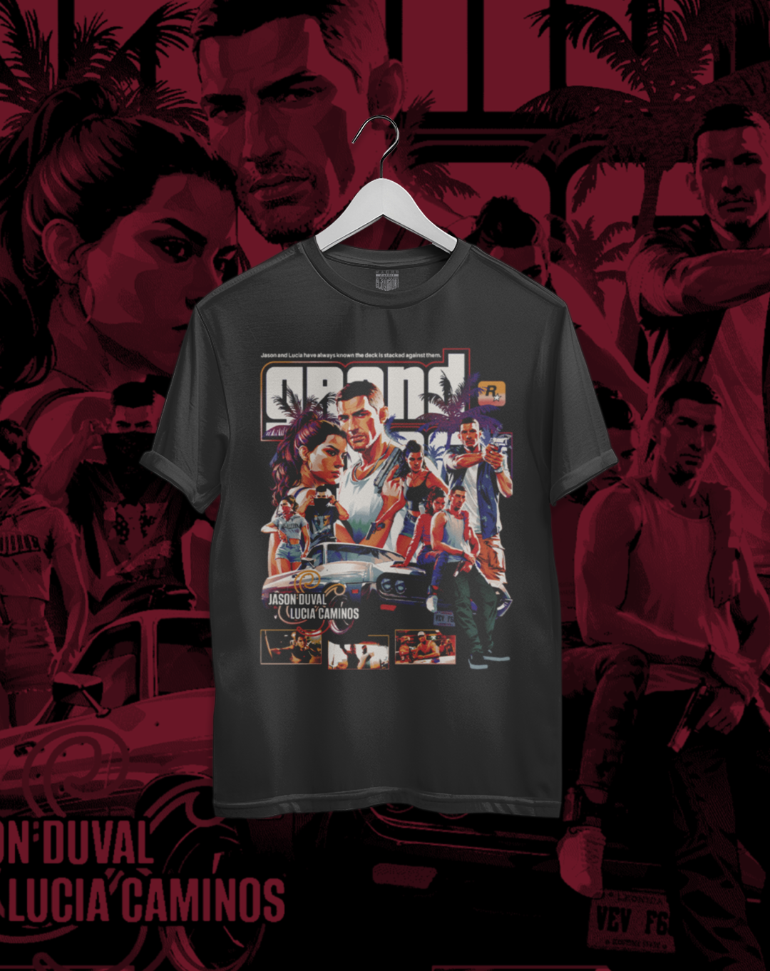 Polera Grand Theft Auto VI - GTA VI Jason & Lucia