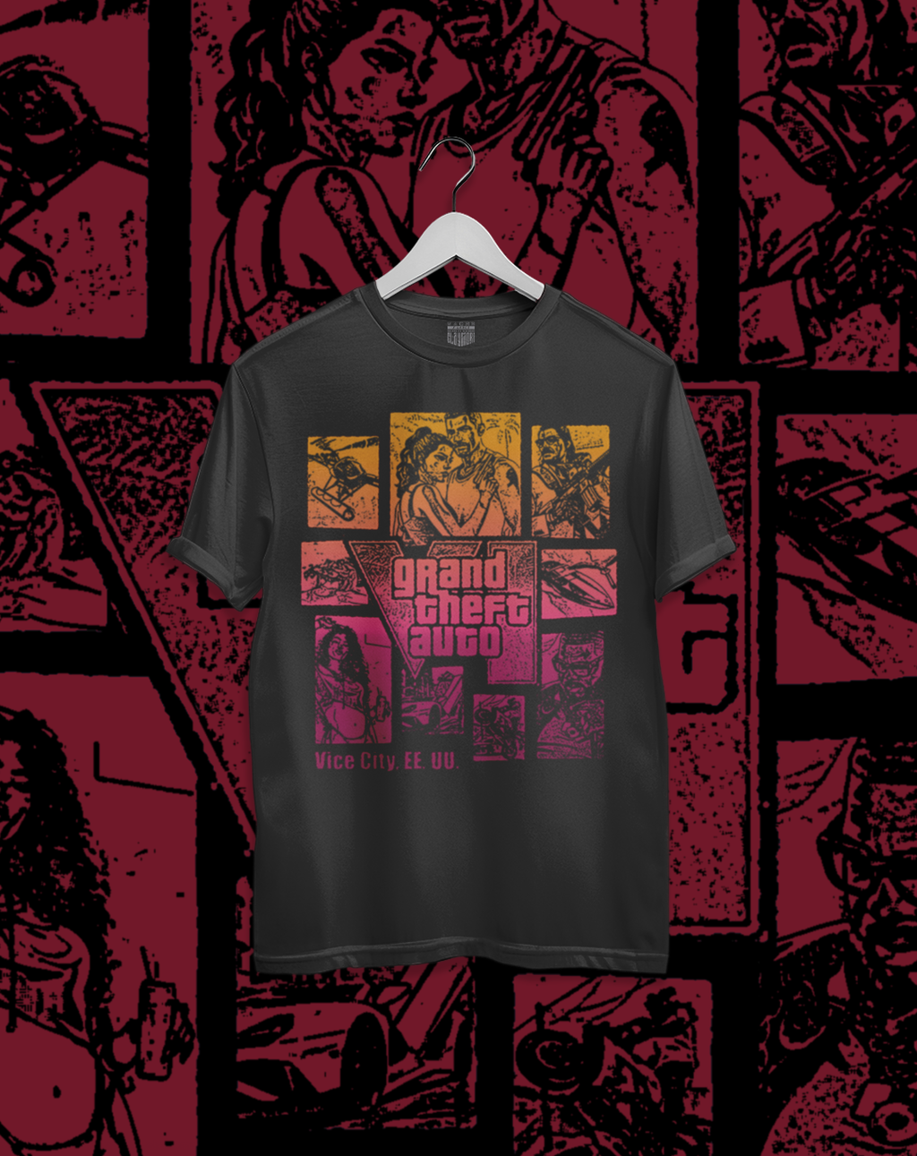 Polera Gran Theft Auto - GTA VI Retro (N)
