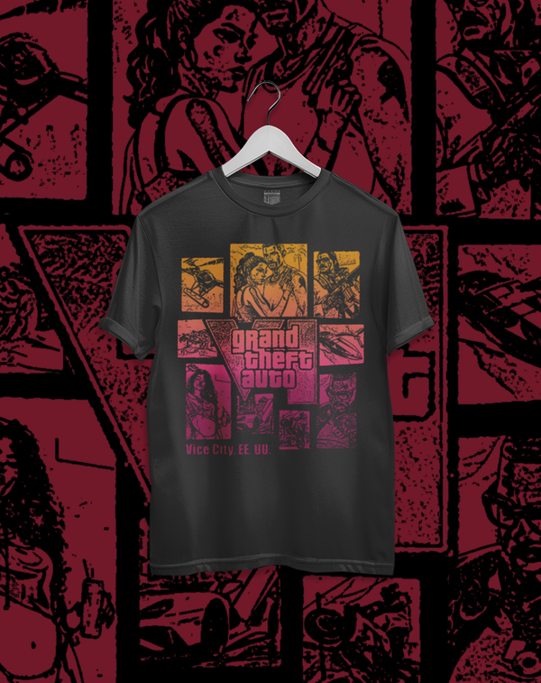 Polera Gran Theft Auto - GTA VI Retro (N)