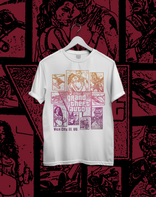 Polera Gran Theft Auto - GTA VI Retro (B)