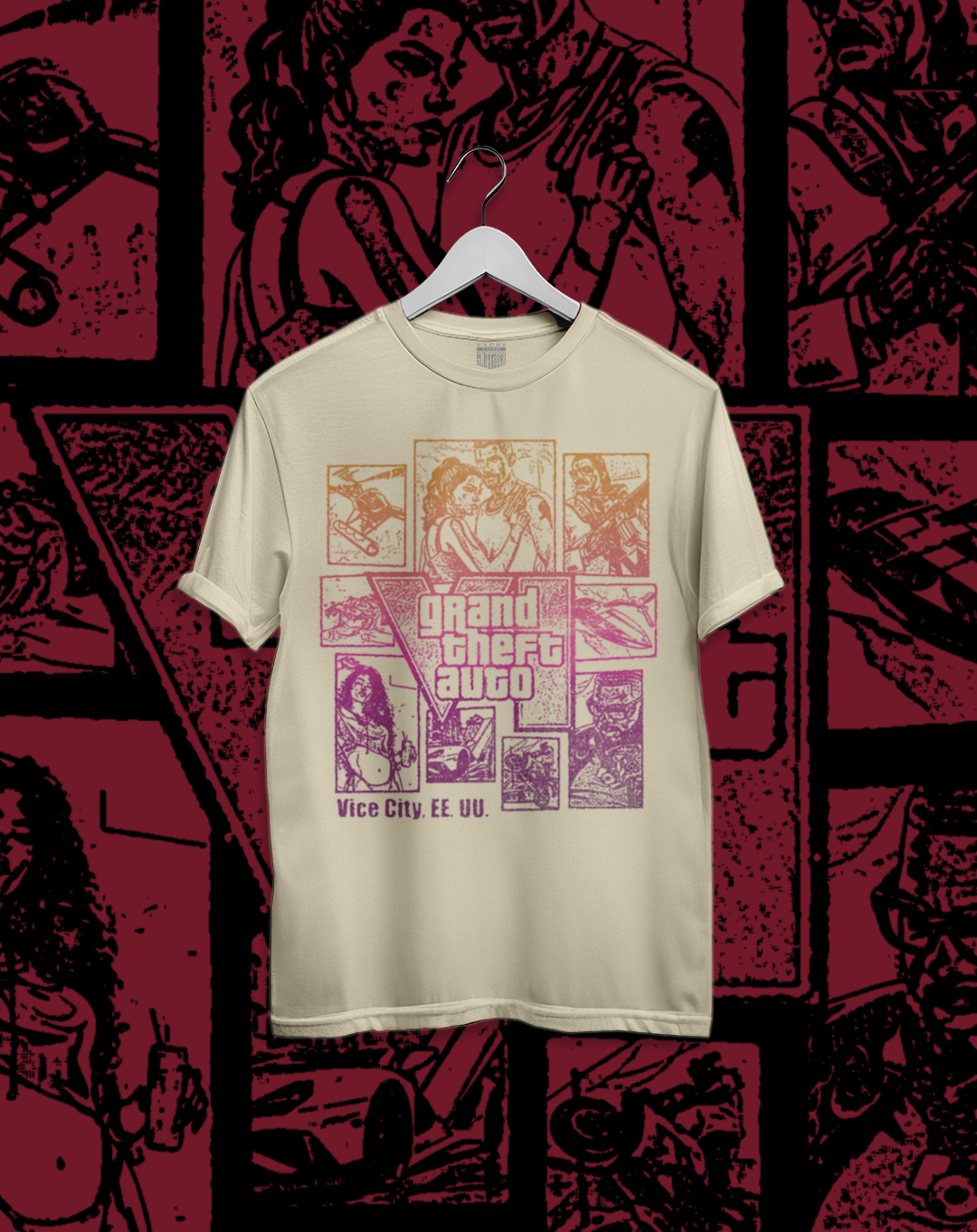 Polera Gran Theft Auto - GTA VI Retro (B)