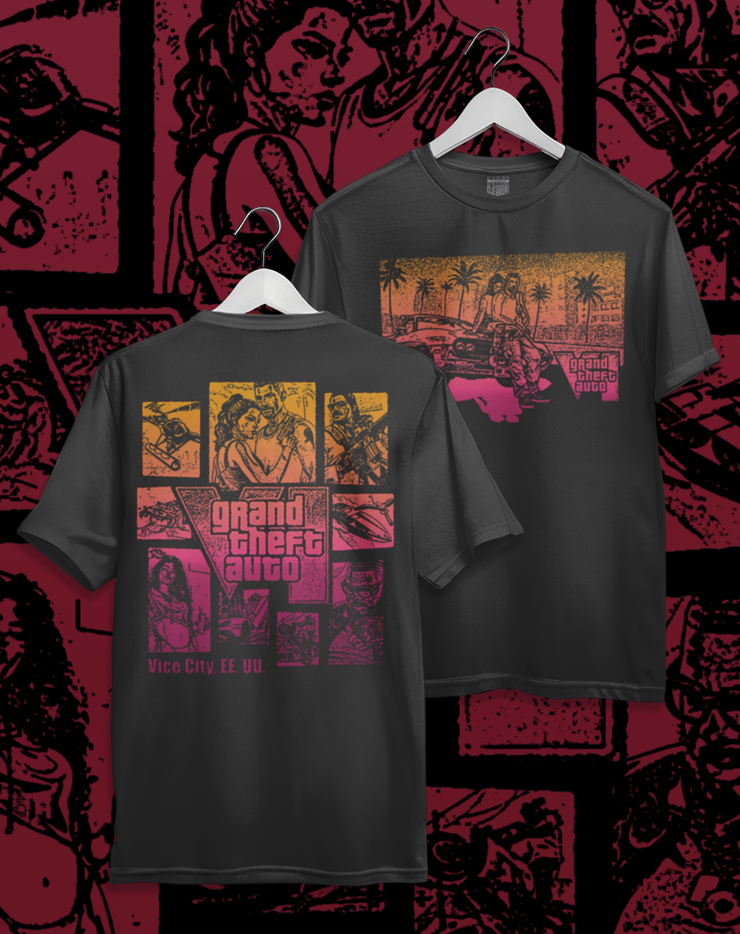 Polera Gran Theft Auto - GTA VI Retro (N)