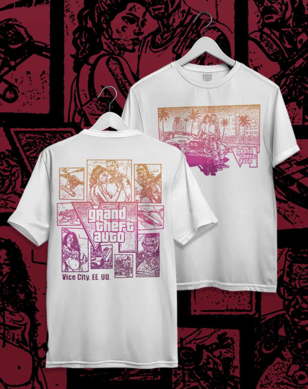 Polera Gran Theft Auto - GTA VI Retro (B)
