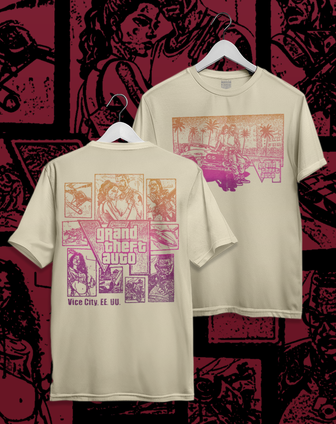 Polera Gran Theft Auto - GTA VI Retro (B)