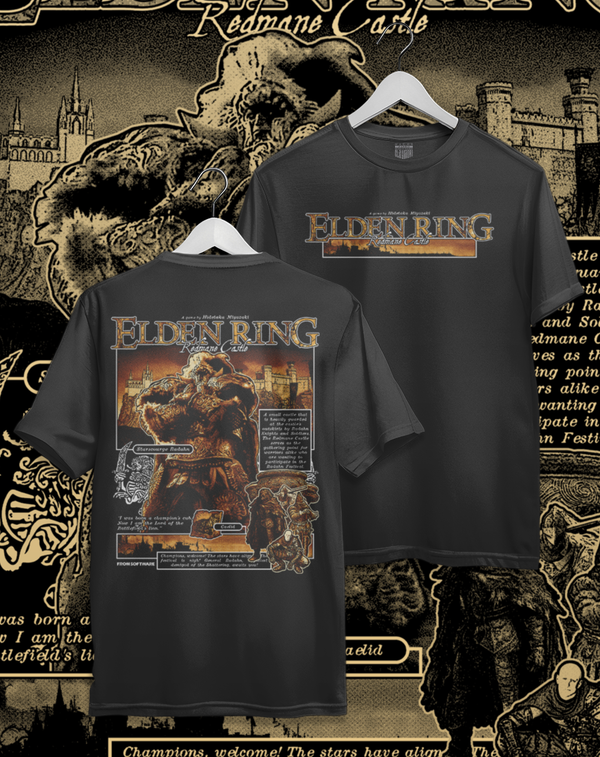 Polera Elden Ring - Radahn Redmane Castle | Frente y Espalda