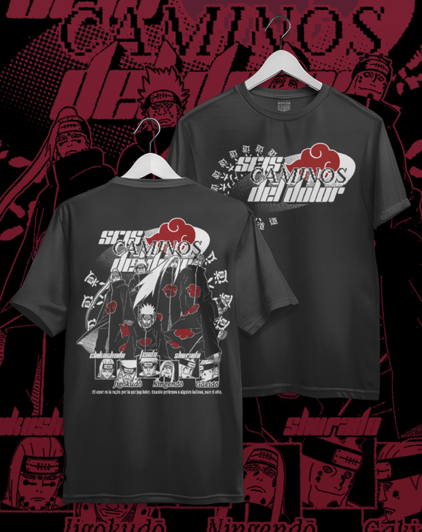 Polera Naruto - Seis Caminos del Dolor | Frente y Espalda