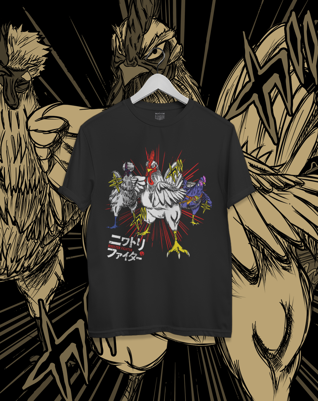 Polera Rooster Fighter - Keiji, Keisuke & Elizabeth