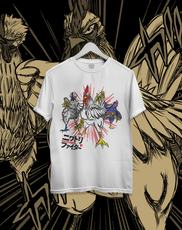Polera Rooster Fighter - Keiji, Keisuke & Elizabeth
