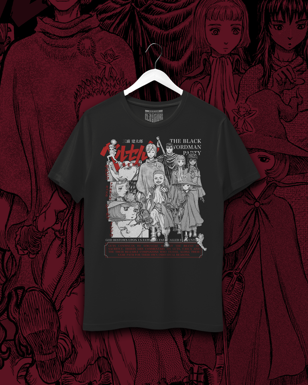 Polera Berserk - Banda del Espadachín Negro