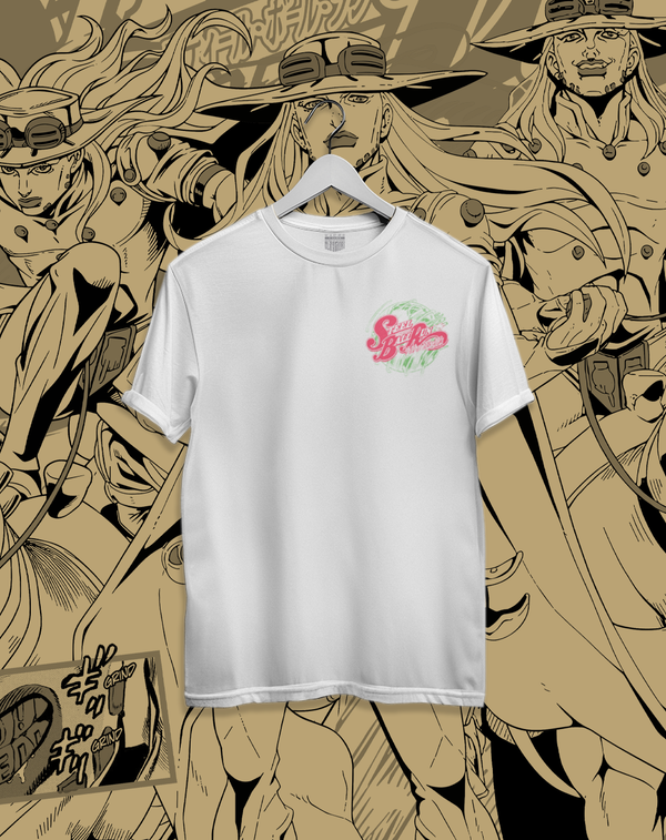 Polera JOJO Steel Ball Run - SBR Gyro Zeppeli Frente Espalda