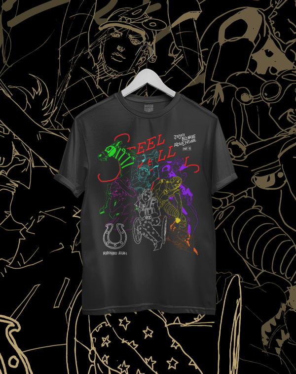 Polera JOJO Steel Ball Run - Steel Ball Run Sketches Color