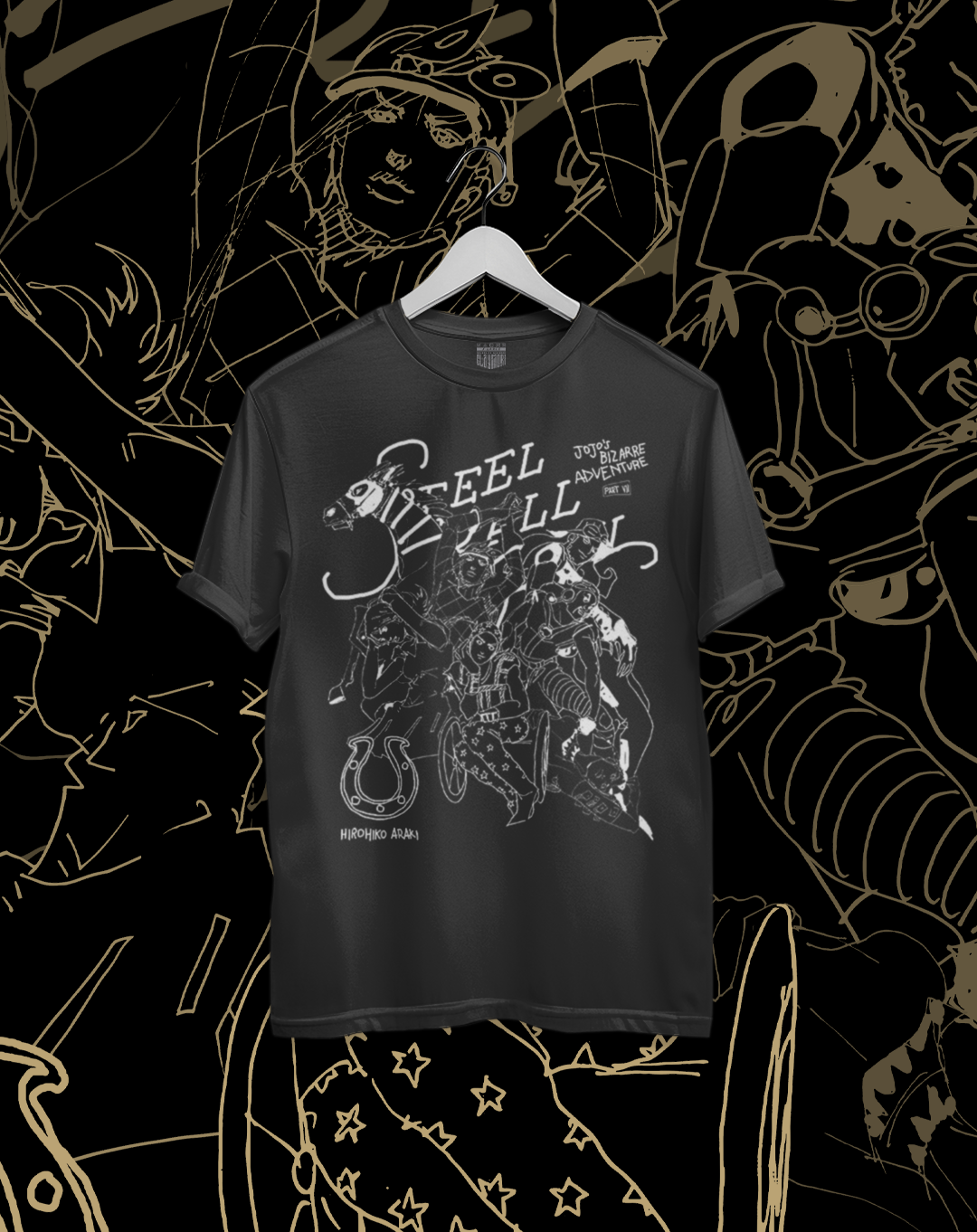 Polera JOJO Steel Ball Run - Steel Ball Run Sketches
