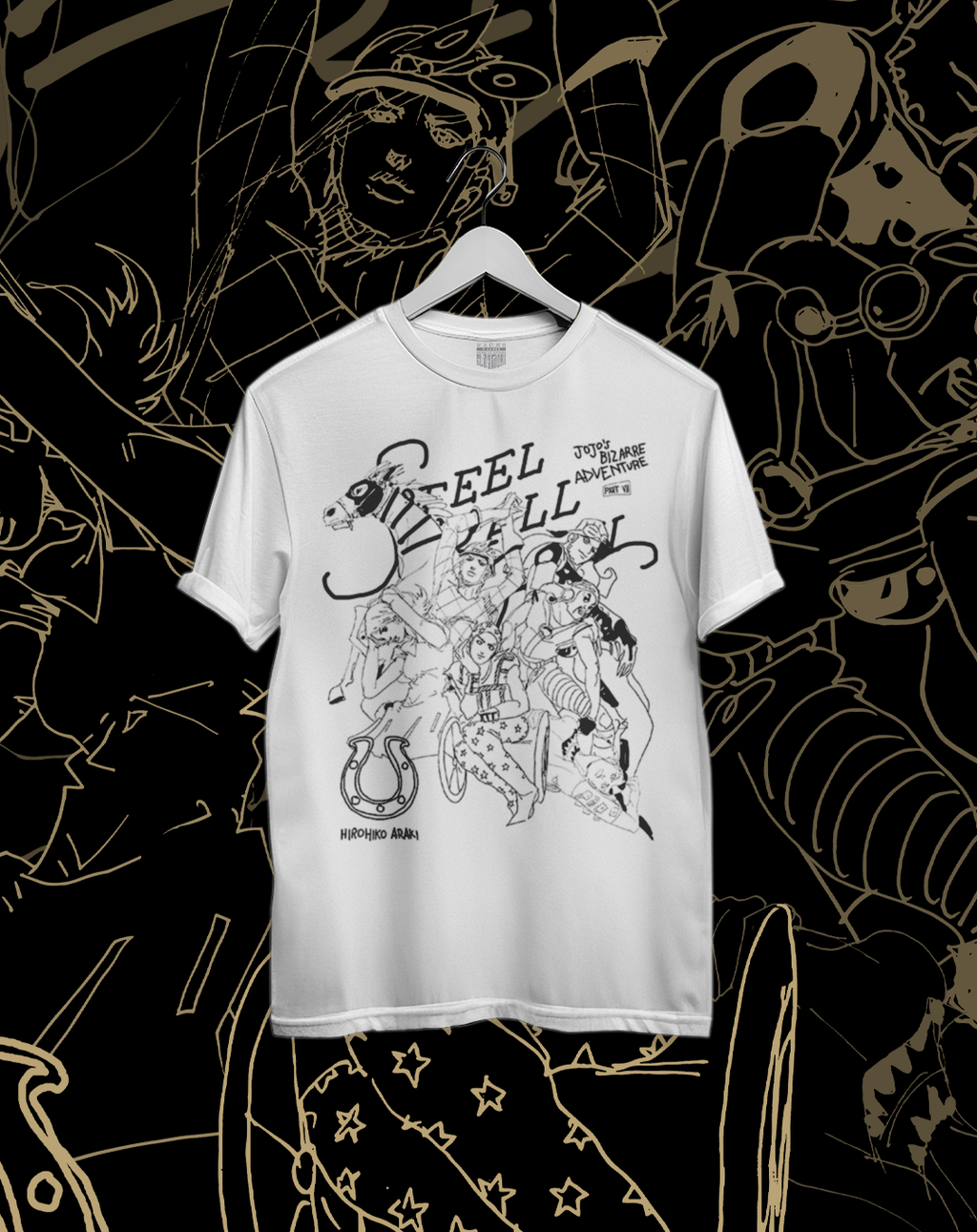 Polera JOJO Steel Ball Run - Steel Ball Run Sketches
