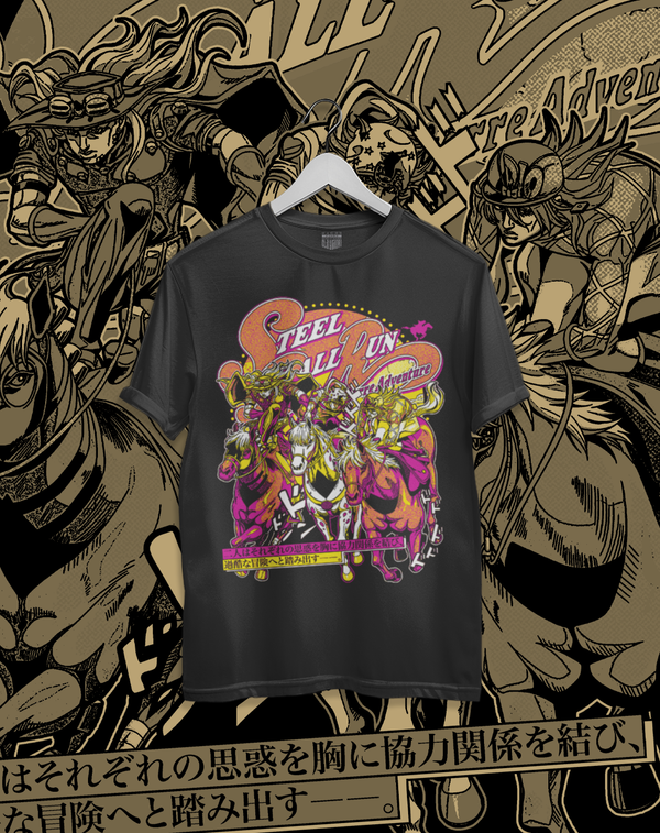 Polera JOJO Steel Ball Run - Carrera de Jinetes