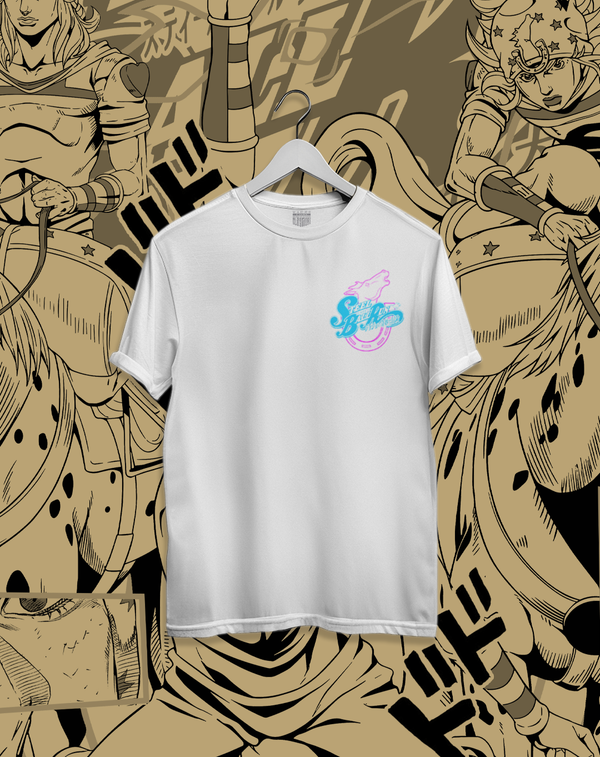 Polera JOJO Steel Ball Run - SBR Johnny Joestar Frente Espalda