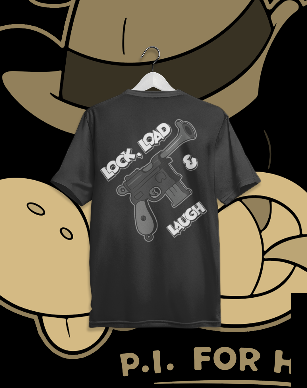 Polera Mouse P.I. for Hire - Detective Jack Pepper | Frente y Espalda