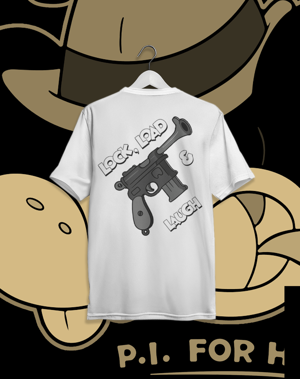 Polera Mouse P.I. for Hire - Detective Jack Pepper | Frente y Espalda