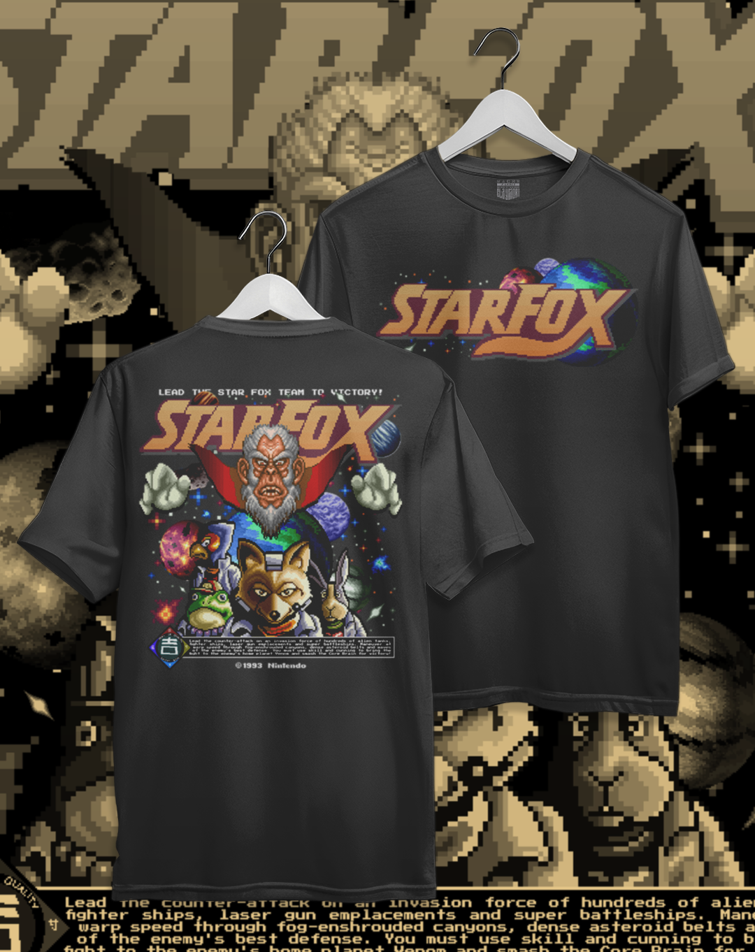 Polera Star Fox - Star Fox Retro Pixel