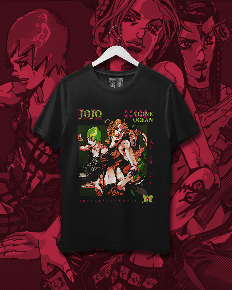 Polera Jojo Stone Ocean - Jolyne, Ermes & F.F.