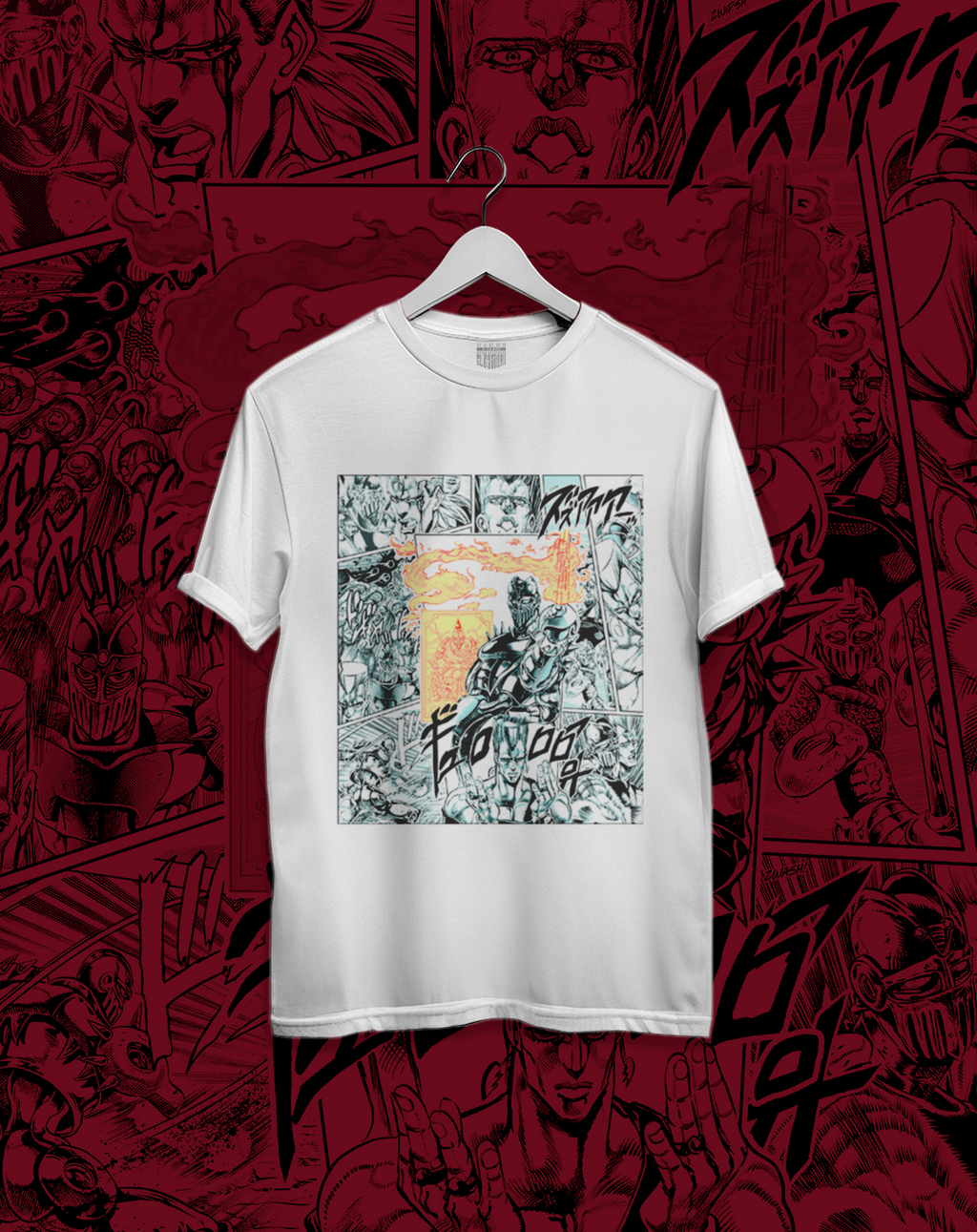 Polera Jojo Stardust Crusaders - Jean Pierre Polnareff & Silver Chariot