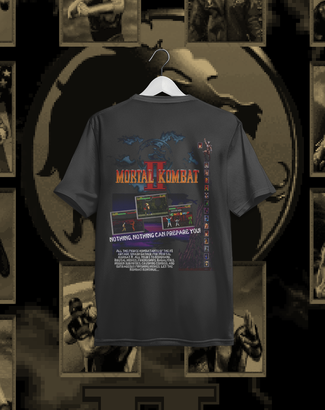 Polera Mortal Kombat II - Mortal Kombat II | Frente & Espalda
