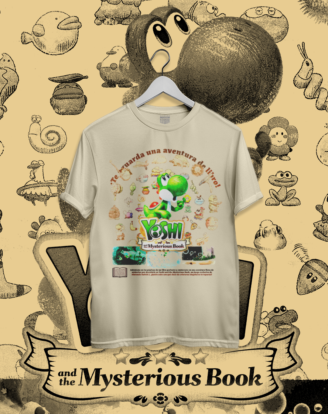 Polera Yoshi and The Mysterious Book - Yoshi y el Libro Misterioso